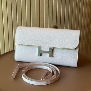 Hermes Constance To Go wallet mauve pale